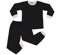 A2Z 4 Kids Girls Pyjamas Children PJs 2 Piece Set Lounge Suit - PJS 161 Black._5-6