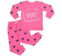 A2Z 4 Kids Girls Pyjamas Traditional PJS Pyjama Set Long Sleeve Top - PJS 181 Hello Pink 11-12