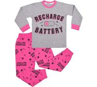 A2Z 4 Kids Girls Pyjamas Traditional PJS Pyjama Set Long Sleeve Top - PJS 195 Bettery Pink_3-4