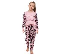A2Z 4 Kids Girls Pyjamas Traditional PJS Pyjama Set Long Sleeve Top Trousers - PJS 154 Baby Pink_.7-8
