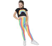 A2Z 4 Kids Girls Rainbow Crop Top Legging Set Trendy Floss - Rainbow 270 Crop Leg Black 11-12