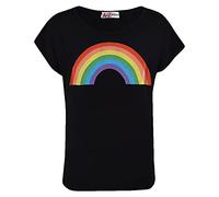 A2Z 4 Kids Girls Rainbow T Shirt Short - Rainbow 270 T Shirt Black 7-8