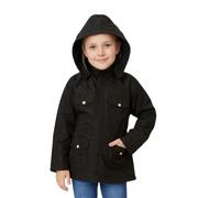 A2Z 4 Kids Girls Raincoat Jackets Long Sleeves Wind Shower Resistant Lightweight - Raincoat Jacket 447 Black 13-14