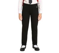 A2Z 4 Kids Girls School Uniform Pants Pull Up Cotton Straight Leg Trousers | Elasticated Waistband Heart Pendant Detail Mid Rise Styling Lightweight Feel Machine Washable Finish Suitable For Daily Wear