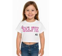 A2Z 4 Kids Girls Selfie Floss - Crop Top Selfie Splash White 9-10