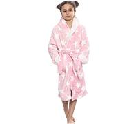 A2Z 4 Kids Girls Sherpa Fleece - Bathrobe 129 Stars Print Pink._9-10