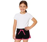 A2Z 4 Kids Girls Shorts 100% Cotton Dance Sports Trendy Fashion Summer Hot Short - Girls Shorts 426 Black N Pink 9-10
