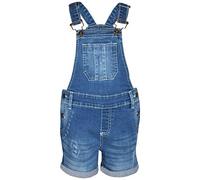 A2Z 4 Kids Girls Shorts Dungaree Denim Ripped Stretch Summer Jeans - Shorts Dungaree D77 Light Blue 3-4