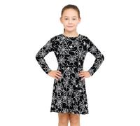 A2Z 4 Kids Girls Spider Web Print Skater - Skater Dress Spider Web 13