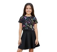 A2Z 4 Kids Girls Splash Crop Top Legging Sets Soft Stretchy Durable Stylish - Splash 240 Crop & Skirt Set._5-6