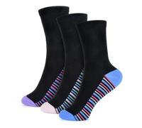 A2Z 4 Kids Girls Stripe Heel & Toe Socks Stylish Striped Black - Socks AZ308 Black A 3 Pack 2-3 (6-8.5)