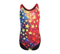 A2Z 4 Kids Girls Swimming Costume One Piece UPF 50+ UV Sun Protection Swimsuit Starburst Print Racer Back Quick Dry Sports Bathing Suit Swimming Class Pool Water Play Beachwear Age 11-12