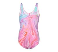 A2Z 4 Kids Girls Swimming Costume One Piece UPF 50+ UV Sun Protection Swimsuit Swimming Costume Pastel Marble Design Quick Dry Sports Bathing Suit Swim School Pool Water Play Beachwear Age 11-12