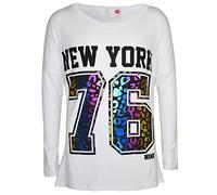 A2Z 4 Kids Girls T Shirt New York 76 Multi Color - New York 76 Top White 11-12