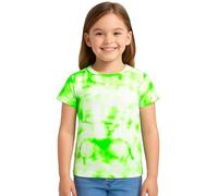 A2Z 4 Kids Girls T Shirts Cotton Plain Tie Dye Short Sleeves T Shirts Top Soft Feel Trendy - Tie Dye 250 T Shirt N Green 5-6