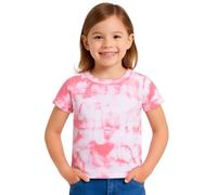 A2Z 4 Kids Girls T Shirts Cotton Plain Tie Dye Short Sleeves T Shirts Top Soft Feel Trendy - Tie Dye 250 T Shirt Pink 13