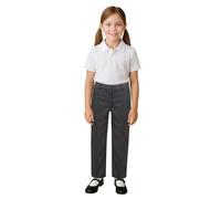 A2Z 4 Kids Girls Teens School Uniform Pants Trousers Slim Fit Adjustable - Girls Pant UF785 Grey 11-12