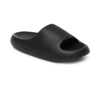 A2Z 4 Kids Girls Teens Slider Womens Open Toe Cloud Slipper Thick Sole Foam - Slider LDS AZ32566 Black 7/8 UK