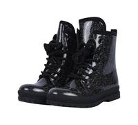 A2Z 4 Kids Girls Teens Womens Glitter Lace-Up Ankle Boots - Boots Glitter Step Black 11 UK Child