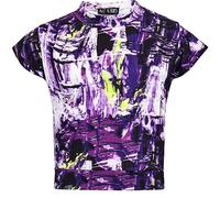 A2Z 4 Kids Girls Tie Dye Crop Top Active Short Sleeves T Shirts Lightweight Soft Feel Breathable Casual Wear Fashionable - Tie Dye 257 Crop Top Purple 11-12