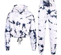 A2Z 4 Kids Girls Tie Dye Cropped Hoodie - T.S 320 Tie Dye Navy 5-6