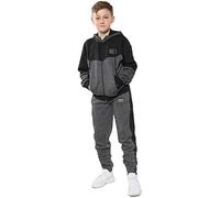 A2Z 4 Kids Girls Tie Dye Tracksuit Crop Hooded Sweatpants Top - T.S 602 Charcoal 3-4