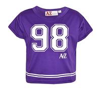 A2Z 4 Kids Girls Top Kids 98 Trendy T Shirt - New Crop Top 98 Purple 9-10