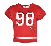 A2Z 4 Kids Girls Top Kids 98 Trendy T Shirt - New Crop Top 98 Red 9-10