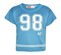 A2Z 4 Kids Girls Top Kids 98 Trendy T Shirt - New Crop Top 98 Turquoise 9-10