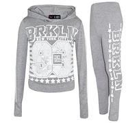 A2Z 4 Kids Girls Top Kids Designer's Brooklyn 93 Trendy - Brkln 93 Hooded Set Grey 11-12