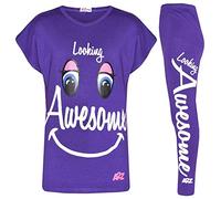 A2Z 4 Kids Girls Top Kids Looking Awesome - Looking Awesome Set Purple 11-12.
