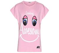 A2Z 4 Kids Girls Top Kids Looking Awesome Print - Looking Awesome Top Baby Pink 9-10.