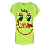 A2Z 4 Kids Girls Top Kids Looking Awesome Print - Looking Awesome Top Neon Green 7-8