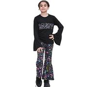 A2Z 4 Kids Girls Top Kids Sassy Print Trendy Bell Sleeves T Shirt Tops - Sassy Set 233 Black 9-10.