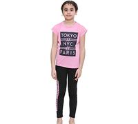 A2Z 4 Kids Girls Top Kids Tokyo, NYC, Paris Print Trendy T Shirt Tops - Tokyo Set 331 Baby Pink 11-12.
