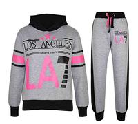 A2Z 4 Kids Girl's Tracksuit, Grey and Black, 9-10 Jahre