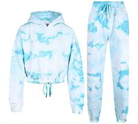 A2Z 4 Kids Girls Tracksuit Outfits - T.S 320 Tie Dye Blue 9-10