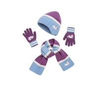 A2Z 4 Kids Girls Unicorn Hat Scarf Gloves Set Knitted Winter Accessories | Ear Flap Beanie Soft Stretch Neckwear Hand Warmers For Cold Outdoor Days