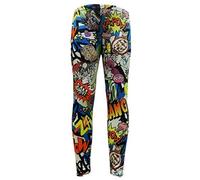 A2Z 4 Kids Girls Various Print Fashion Leggings - Comic Book - 11-12 Years