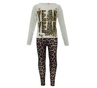 A2Z 4 Kids Girls YEAH YEAH Outfit Set Long Sleeve Top - Yeah Yeah Set White 9-10