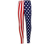 A2Z 4 Kids Girls Yoga Pants Blue Leggings Workout Pants USA Flag - USA Legging 11-12