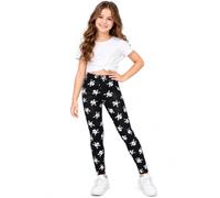 A2Z 4 Kids Halloween Spider Web Skull Leggings Girls Ages 3-13 | Stretch Costume Bottoms Soft Party Trick Treat School Event Wear