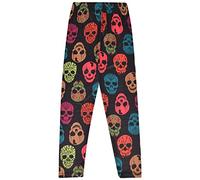 A2Z 4 Kids Halloween Spider Web Skull Leggings Girls Ages 3-13 | Stretch Costume Bottoms Soft Party Trick Treat School Event Wear