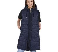 A2Z 4 Kids Hooded Quilted Long Gilet Sleeveless Jacket Girls | Zip Front Padded High Neck Side Pockets Longline Outerwear
