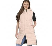 A2Z 4 Kids Hooded Quilted Long Gilet Sleeveless Jacket Girls | Zip Front Padded High Neck Side Pockets Longline Outerwear