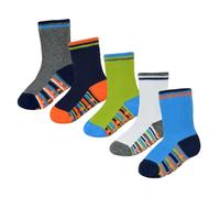A2Z 4 Kids Infant Baby Boys Heel and Toe Socks With Gripper Pack of 5 Cotton Comfortable - Socks AZ547 Striped A 5 Pack 12-24 M