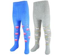 A2Z 4 Kids Infant Toddler Baby Girls Cotton Rich Pack Of 2 Tights Comfortable - Tights AZ663 2 Pack Unicorn/Owl 6-12 M