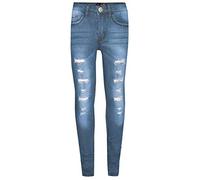 A2Z 4 Kids Jeans Lightweight Denim Ripped Pants - Girls Jeans M617 Light Blue 11-12