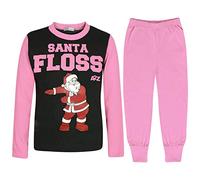 A2Z 4 Kids Kids Boys Girls Pajamas A2Z Printed Loungewear Contrast Sleeves Xmas - Pjs Santa Floss Baby Pink._7-8