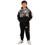 A2Z 4 Kids Kids Boys Girls Tracksuit A2Z Badged Camouflage Hooded Top Botom - T.S Camo 603 Charcoal 3-4
